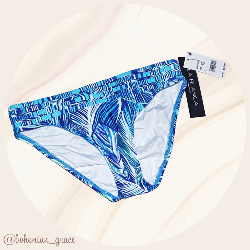 ⏰GONE 3/20!! La Blanca Tropical Palm Swim Bottoms size 2